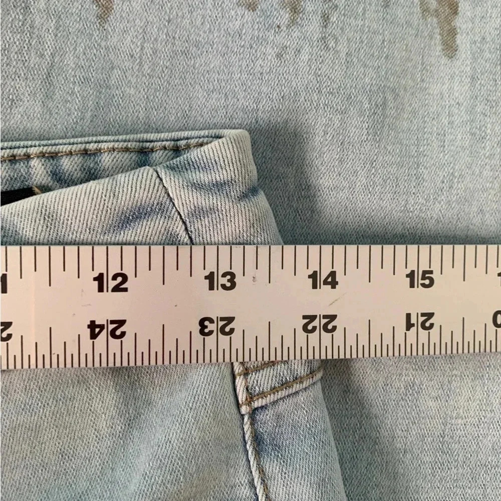 Tribal Audrey Mid Rise Straight Crop Gold Dipped Pull On Jeans Size 4 - Picture 6 of 14